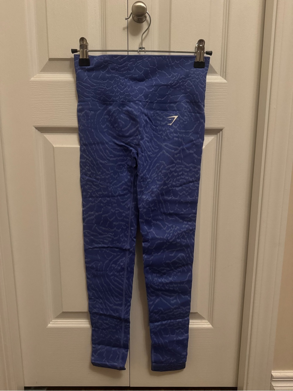 Gymshark Royal Blue Sculpt Leggings with Subtle Textured Print